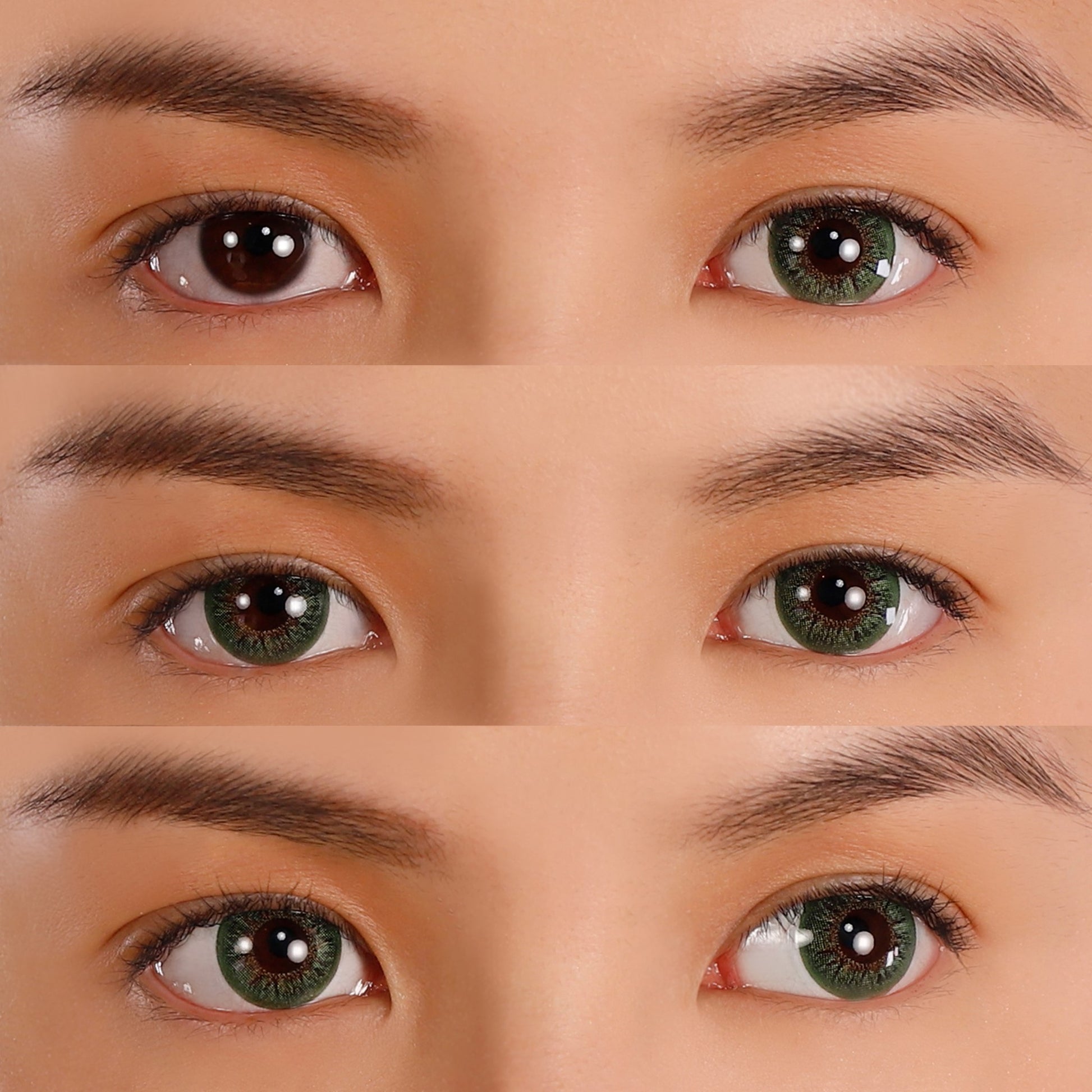 Aurora Jade Contact Lenses 3 Eyes Mockup