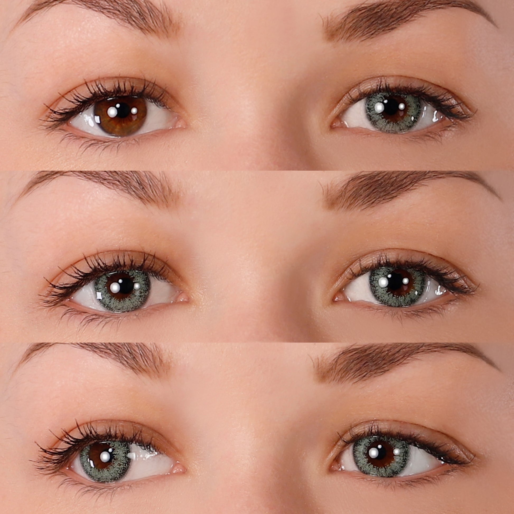 Celestial Jade Natural Contacts brown eyes Mockup