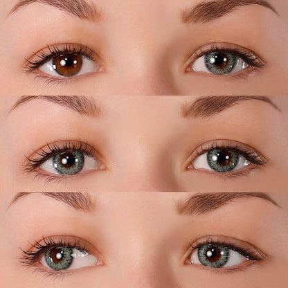 Celestial Jade Natural Contacts brown eyes Mockup