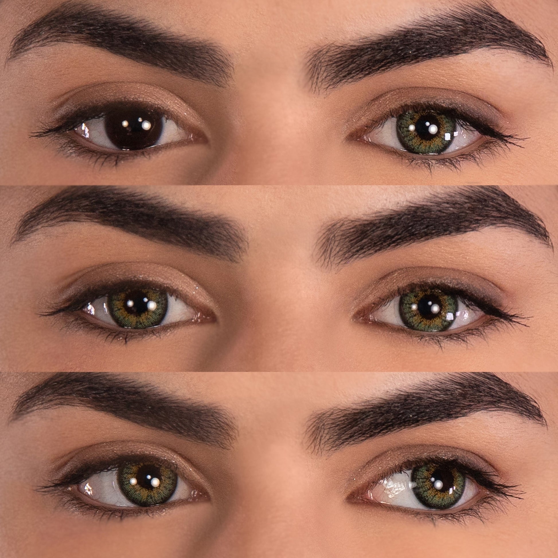 Sunrise Jade Natural Contacts 3 eyes Mockup